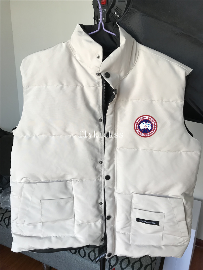 Canada Goose Cream White Freestyle Vest Jacket